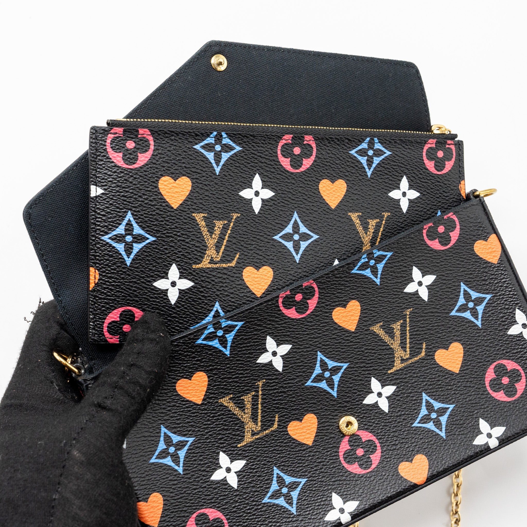AAA Replica Louis Vuitton LV FELICIE POCHETTE GAME ON LIMITED EDITION MONOGRAM CANVAS GHW