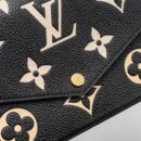 AAA Replica Louis Vuitton LV FELICIE POCHETTE MONOGRAM EMPREINTE LEATHER BLACK/BEIGE GHW