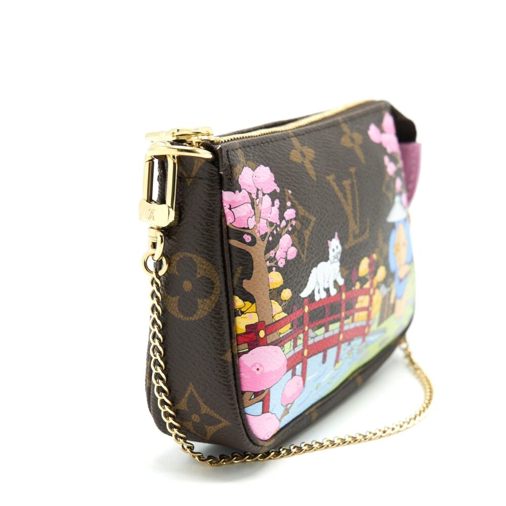 AAA Replica Louis Vuitton LV MINI POCHETTE ACCESSORIES 2021 CHRISTMAS LIMITED EDITION SAKURA