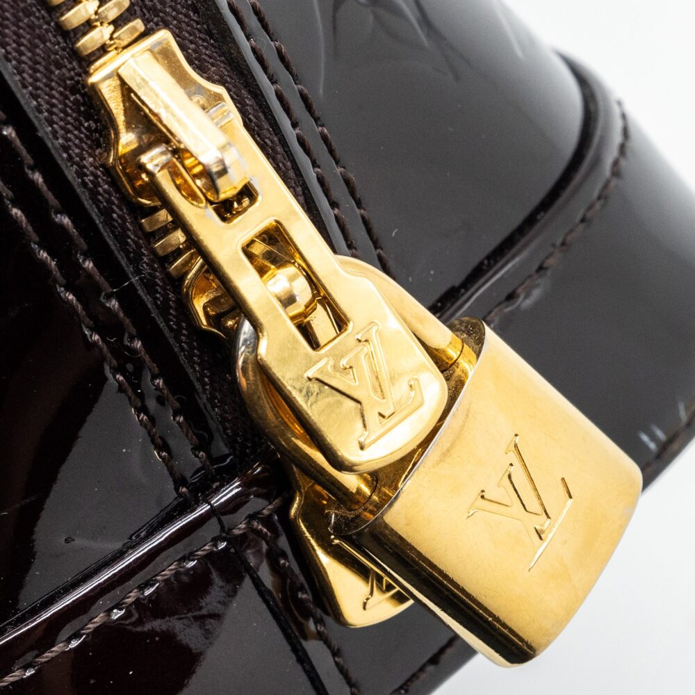 AAA Replica Louis Vuitton LV ALMA BB MONOGRAM PATENT AMARANTE PURPLE GHW