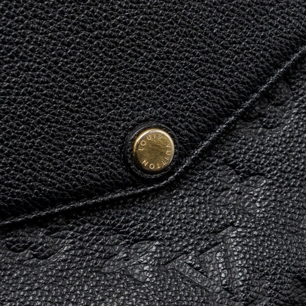 AAA Replica Louis Vuitton LV ENVELOP POCHETTE MONOGRAM EMPREINTE BLACK GHW