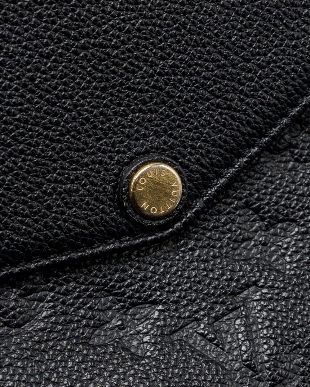 AAA Replica Louis Vuitton LV ENVELOP POCHETTE MONOGRAM EMPREINTE BLACK GHW