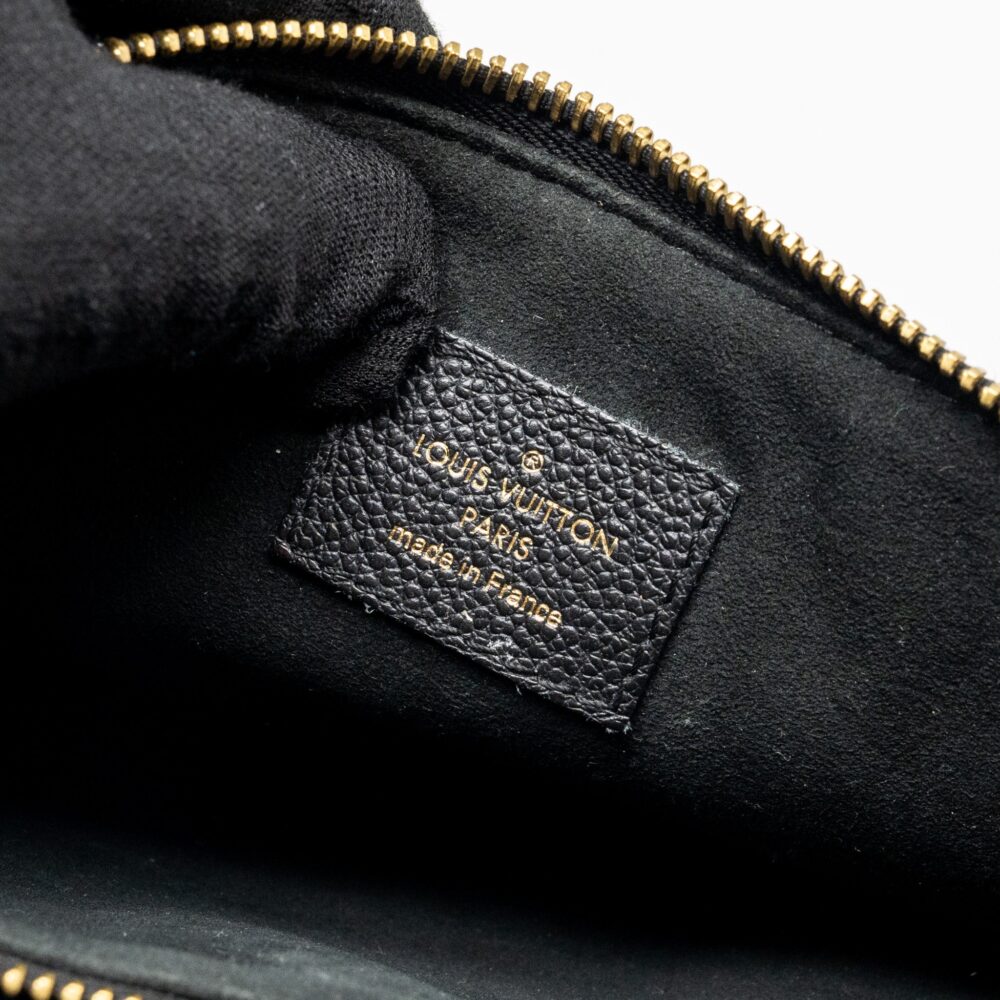 AAA Replica Louis Vuitton LV ENVELOP POCHETTE MONOGRAM EMPREINTE BLACK GHW