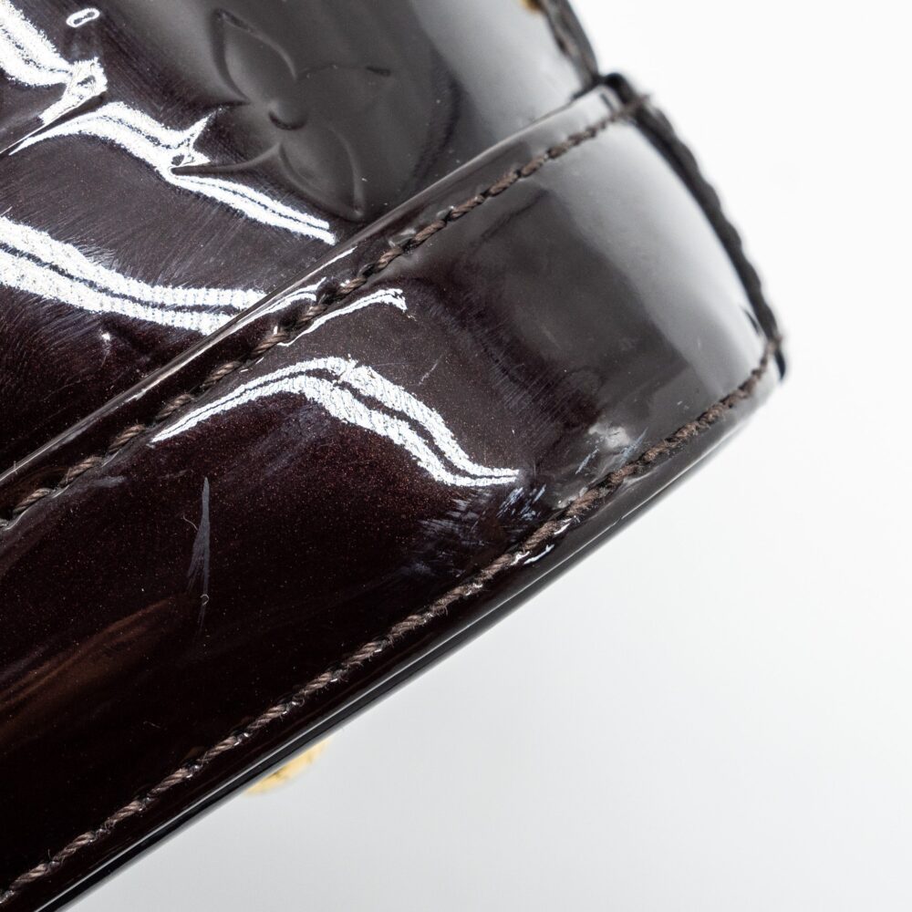 AAA Replica Louis Vuitton LV ALMA BB MONOGRAM PATENT AMARANTE PURPLE GHW