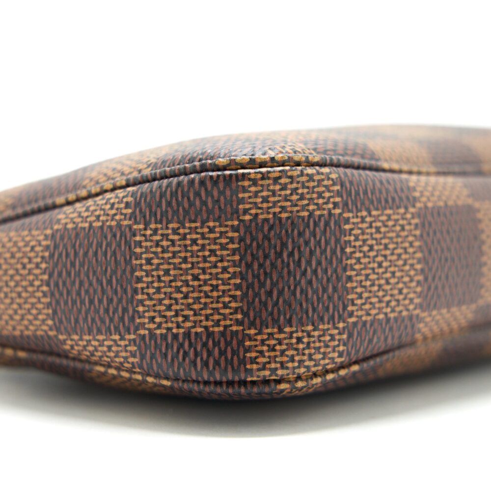 AAA Replica Louis Vuitton LV MINI POCHETTE ACCESSORY DAMIER EBENE GHW