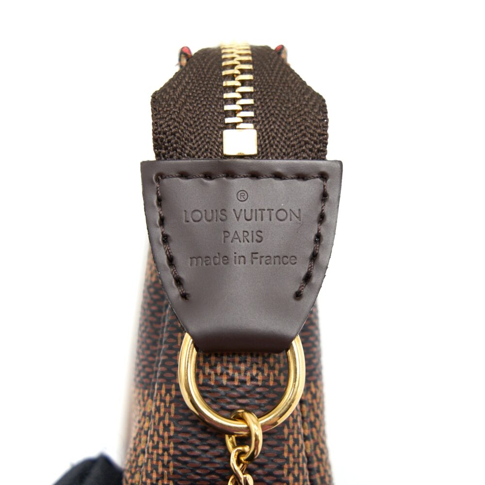 AAA Replica Louis Vuitton LV MINI POCHETTE ACCESSORY DAMIER EBENE GHW