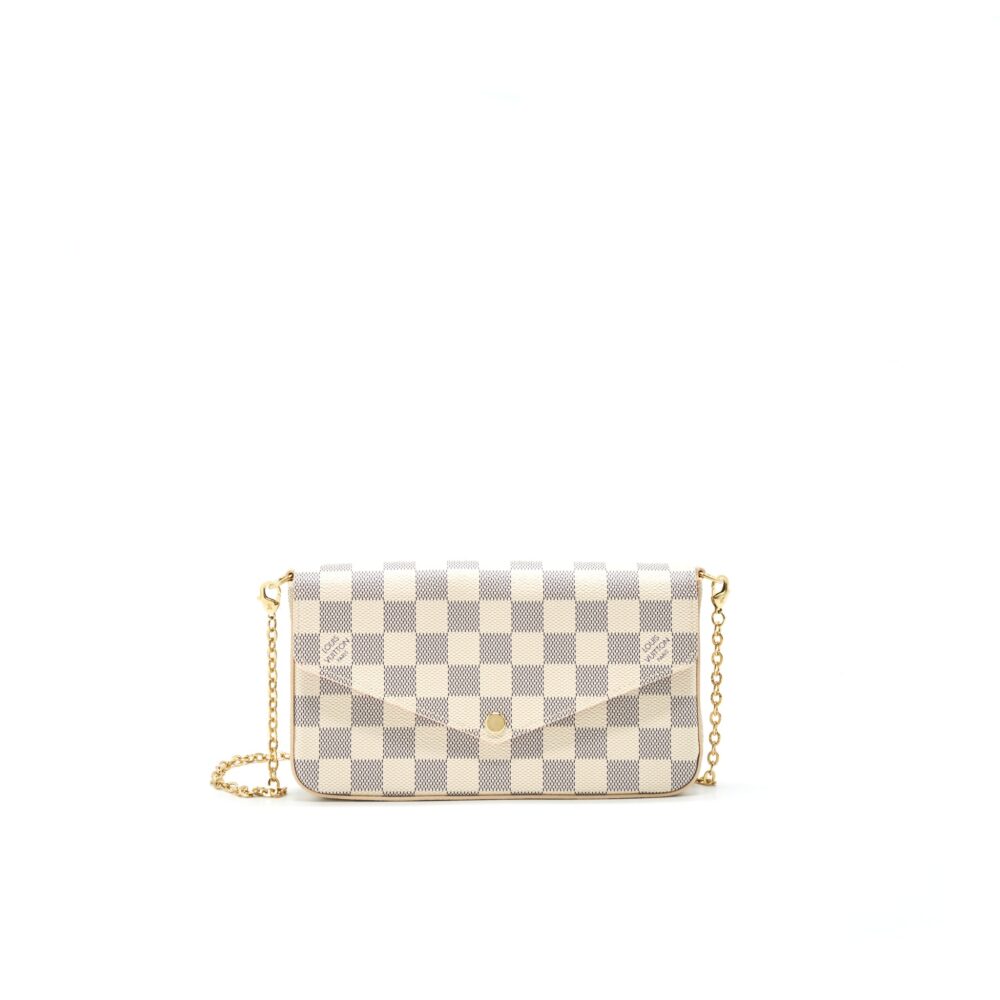 AAA Replica Louis Vuitton LV FELICIE POCHETTE DAMIER AZUR CANVAS