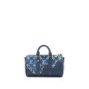 AAA Replica Louis Vuitton LV KEEPALL XS MONOGRAM DENIM/LEATHER BLUE GHW