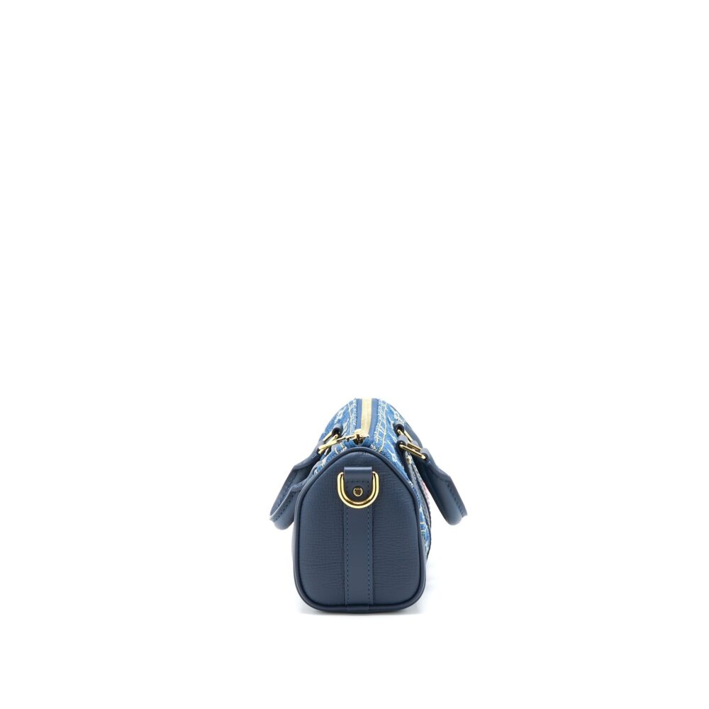 AAA Replica Louis Vuitton LV KEEPALL XS MONOGRAM DENIM/LEATHER BLUE GHW