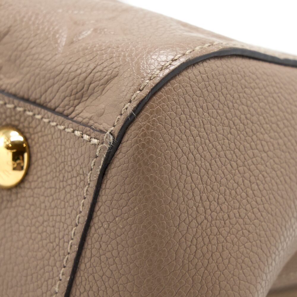 AAA Replica Louis Vuitton LV MONTAIGNE MM MONOGRAM EMPREINTE DARK BEIGE GHW