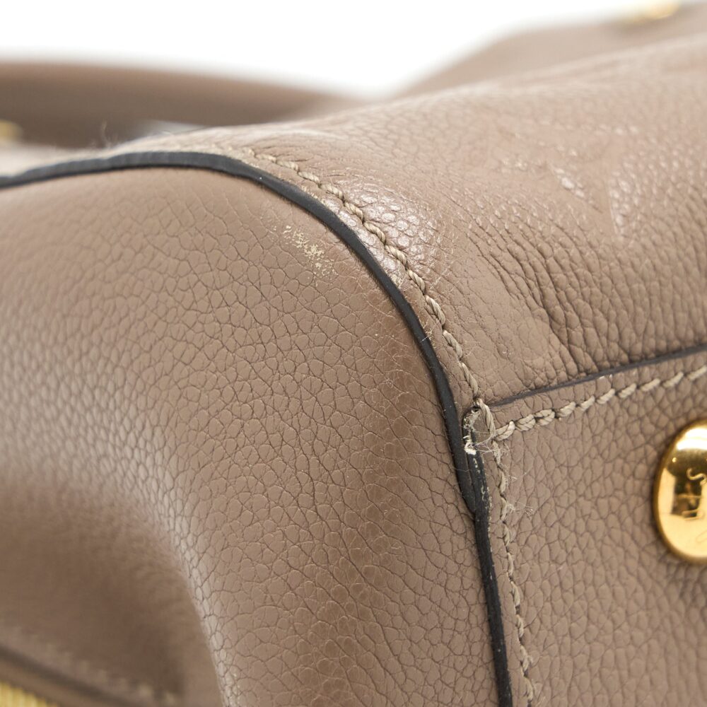 AAA Replica Louis Vuitton LV MONTAIGNE MM MONOGRAM EMPREINTE DARK BEIGE GHW