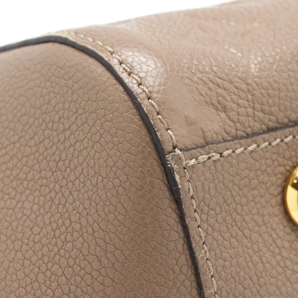 AAA Replica Louis Vuitton LV MONTAIGNE MM MONOGRAM EMPREINTE DARK BEIGE GHW