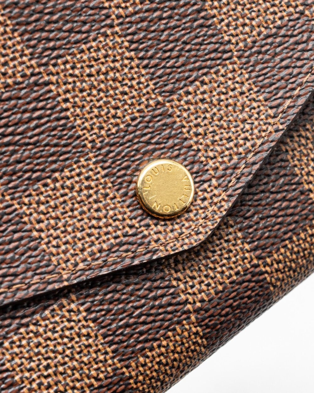 AAA Replica Louis Vuitton LV SARAH WALLET DAMIER EBENE / ROSE BALLERINE