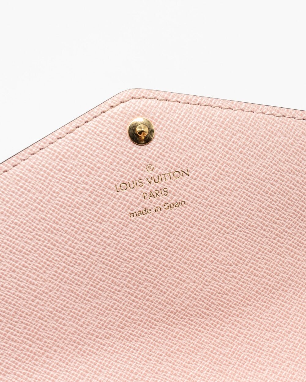 AAA Replica Louis Vuitton LV SARAH WALLET DAMIER EBENE / ROSE BALLERINE