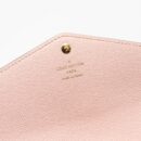 AAA Replica Louis Vuitton LV SARAH WALLET DAMIER EBENE / ROSE BALLERINE