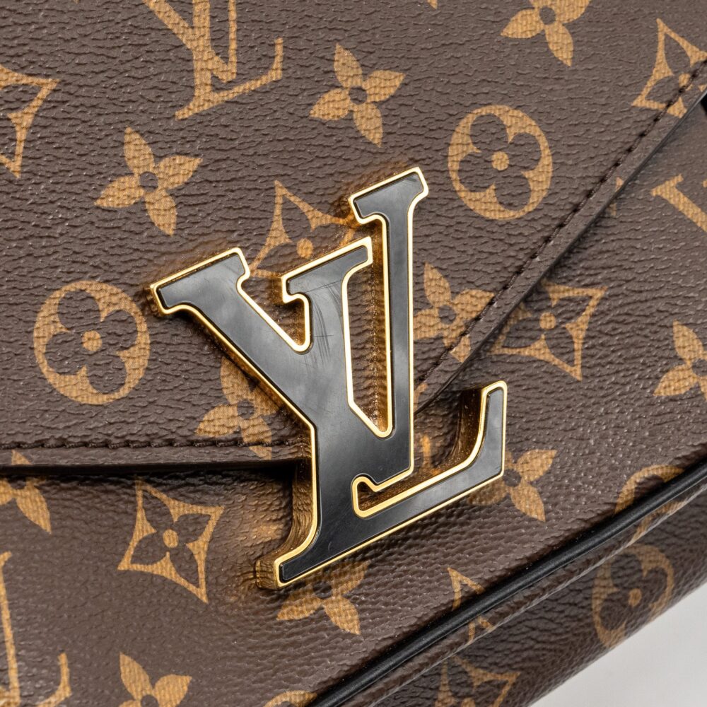 AAA Replica Louis Vuitton LV PASSY MONOGRAM CANVAS BLACK/GOLD HARDWARE
