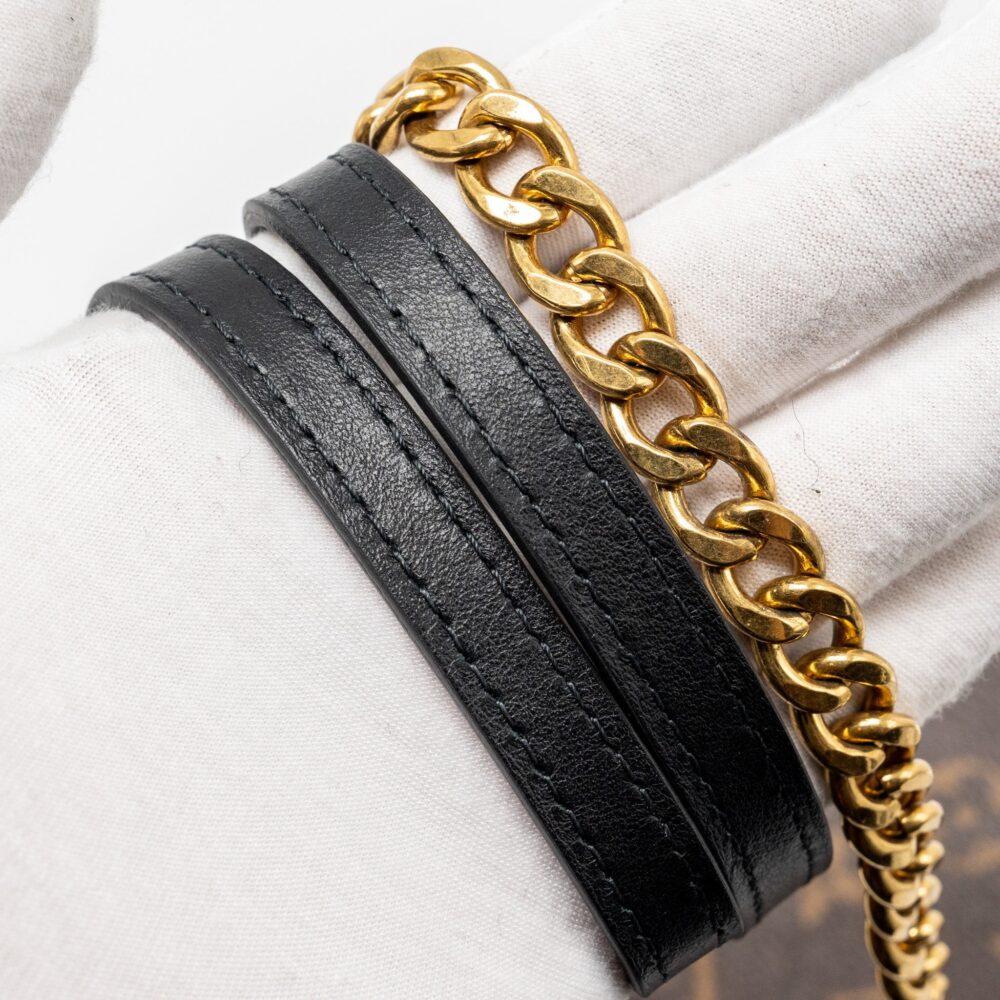 AAA Replica Louis Vuitton LV PASSY MONOGRAM CANVAS BLACK/GOLD HARDWARE