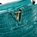 AAA Replica Louis Vuitton LV CAPUCINES MINI CROCODILE BRILLANT BLUE CANARD GHW