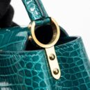 AAA Replica Louis Vuitton LV CAPUCINES MINI CROCODILE BRILLANT BLUE CANARD GHW