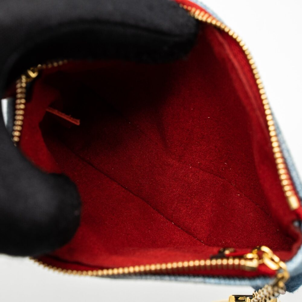 AAA Replica Louis Vuitton LV LIMITED EDITION ROUGE MICRO POCHETTE MONOGRAM JACQUARD DENIM BLUE GHW
