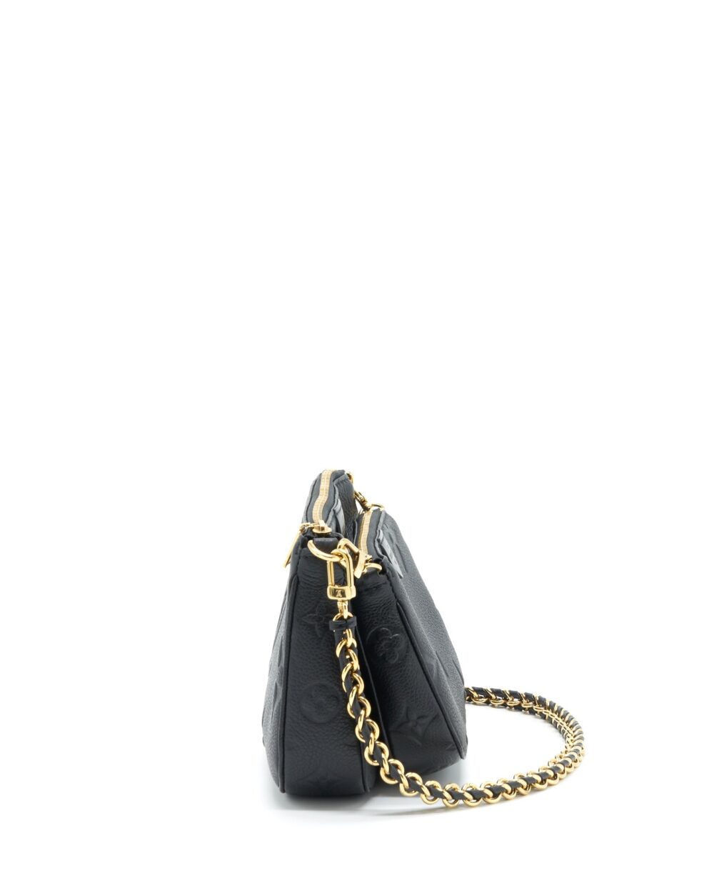 AAA Replica Louis Vuitton LV MULTI POCHETTE MONOGRAM EMPREINTE BLACK GHW