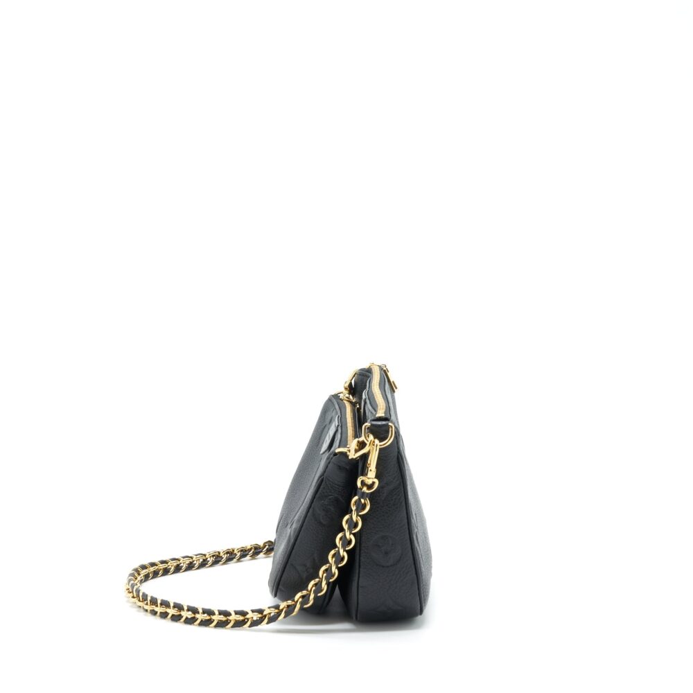 AAA Replica Louis Vuitton LV MULTI POCHETTE MONOGRAM EMPREINTE BLACK GHW