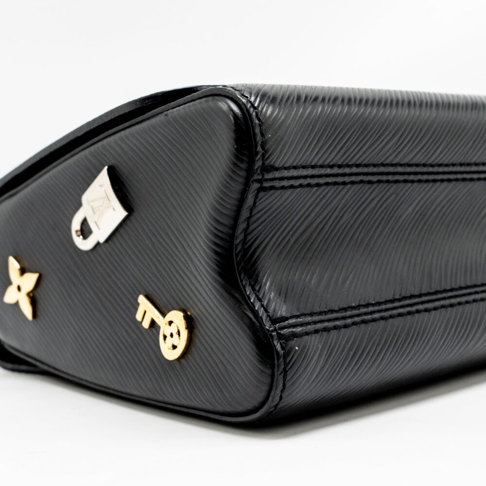 AAA Replica Louis Vuitton LV LOVE LOCK TWIST MM EPI BLACK MULTICOLOUR HARDWARE