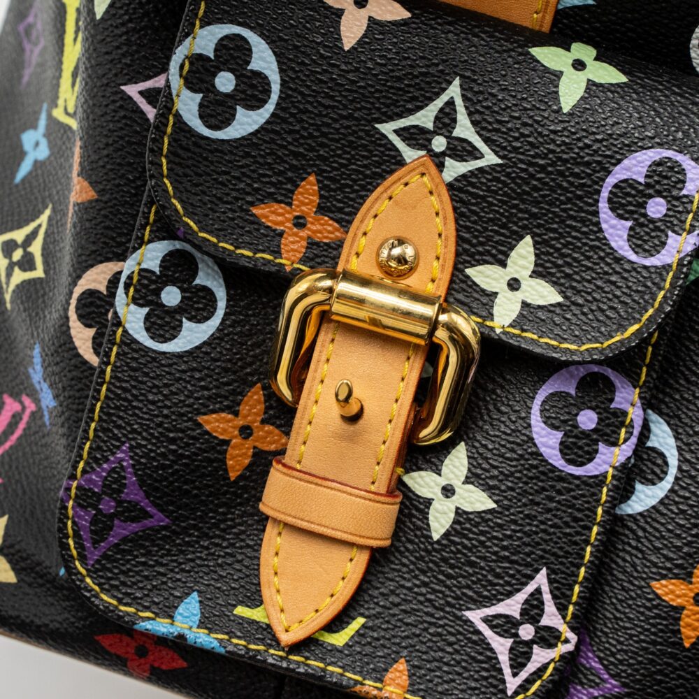 AAA Replica Louis Vuitton LV PETIT NOE MONOGRAM CANVAS BLACK/MULTICOLOUR GHW