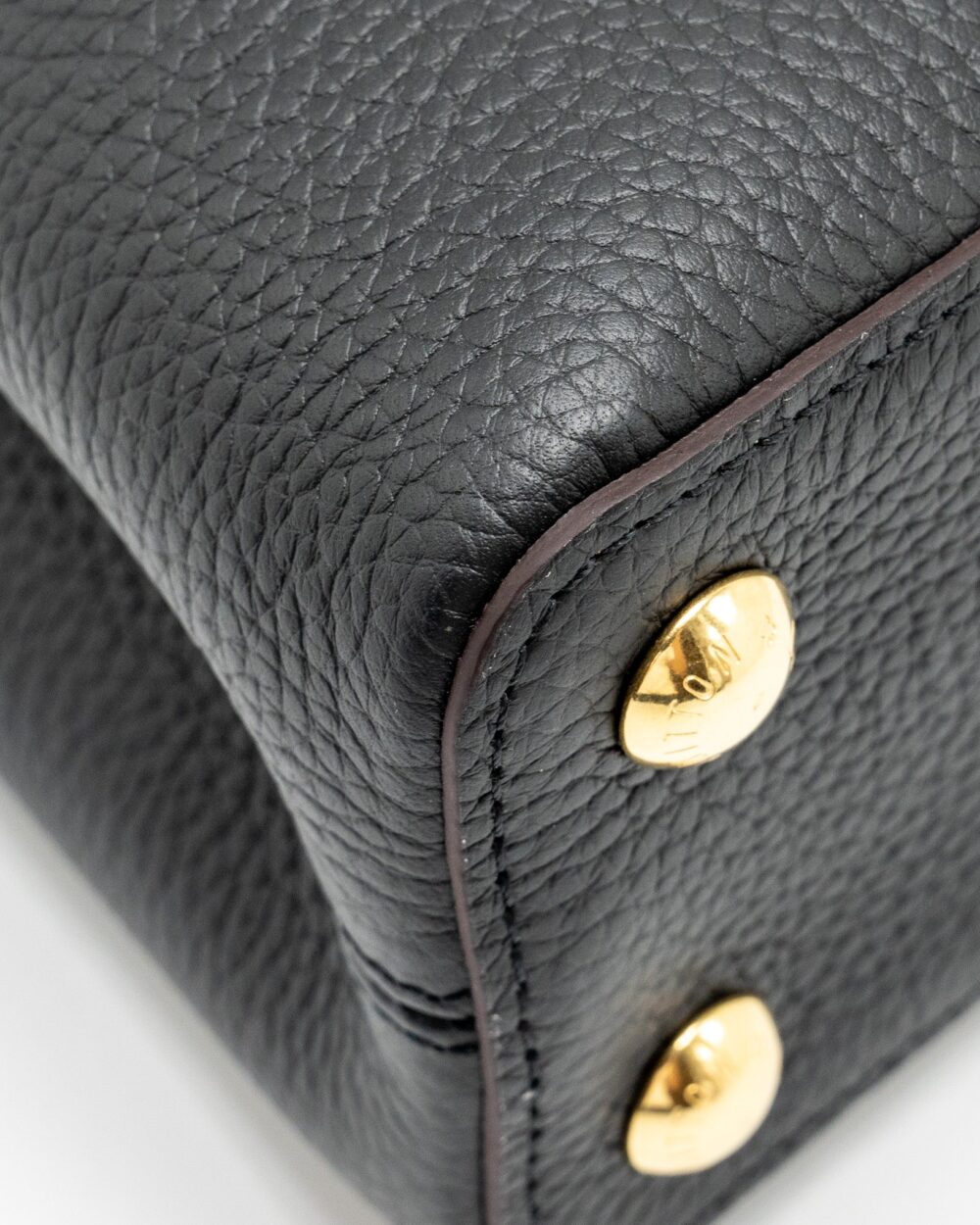 AAA Replica Louis Vuitton LV CAPUCINES BB CALFSKIN BLACK GHW