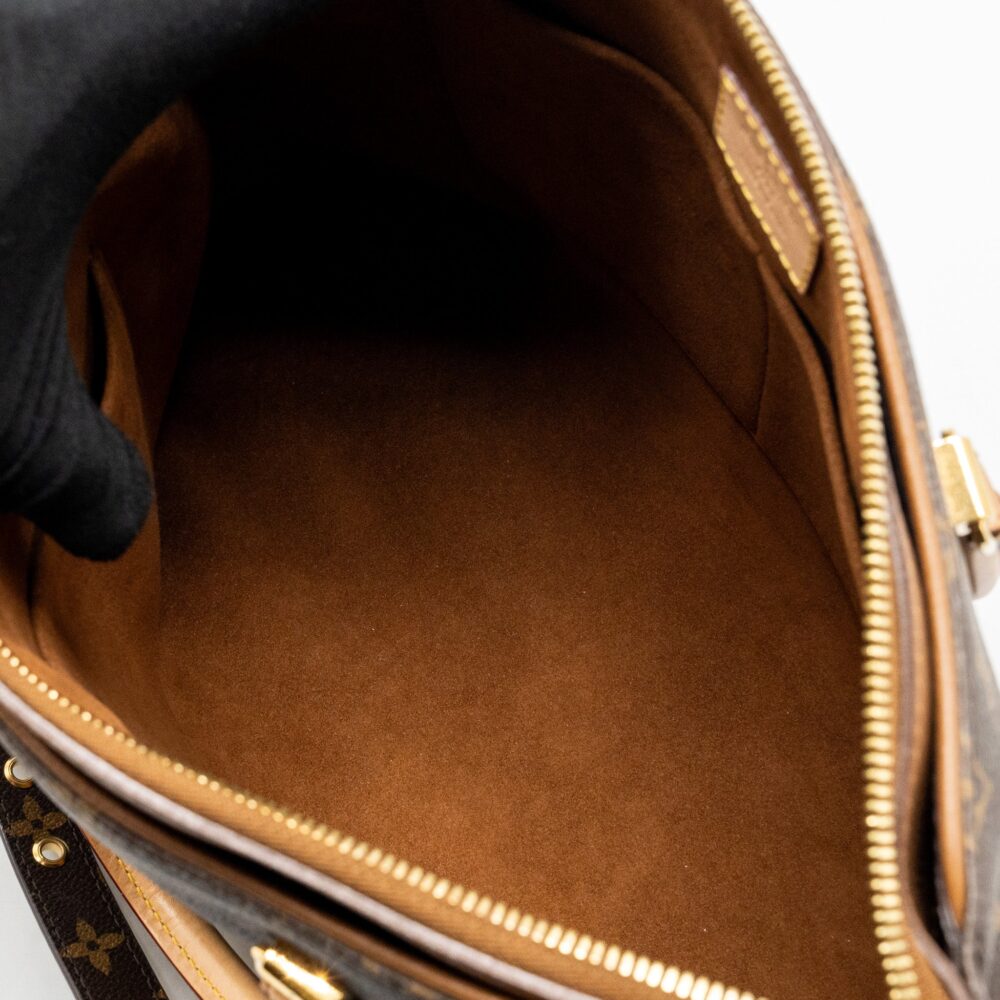AAA Replica Louis Vuitton LV PALLAS TOTE BAG MONOGRAM CANVAS BROWN GHW