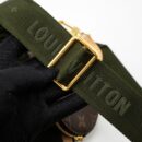 AAA Replica Louis Vuitton LV MULTI POCHETTE ACCESSORIES MONOGRAM CANVAS KHAKI STRAP GHW