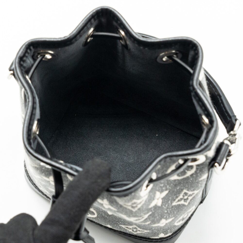 AAA Replica Louis Vuitton LV NANO NOE JACQUARD DENIM BLACK MULTICOLOUR SHW (NEW VERSION)