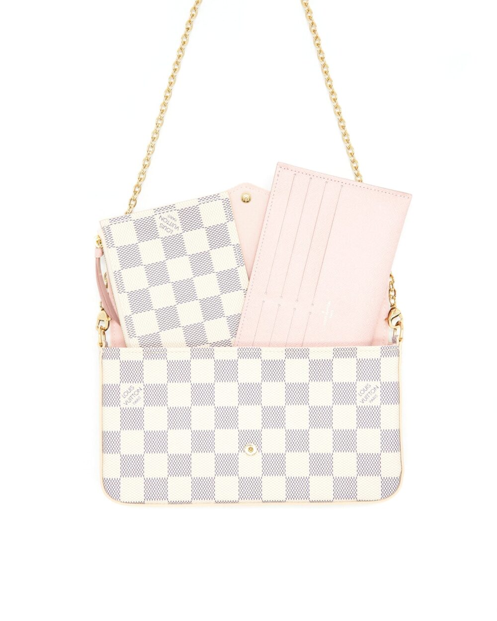 AAA Replica Louis Vuitton LV FELICIE POCHETTE DAMIER AZUR CANVAS