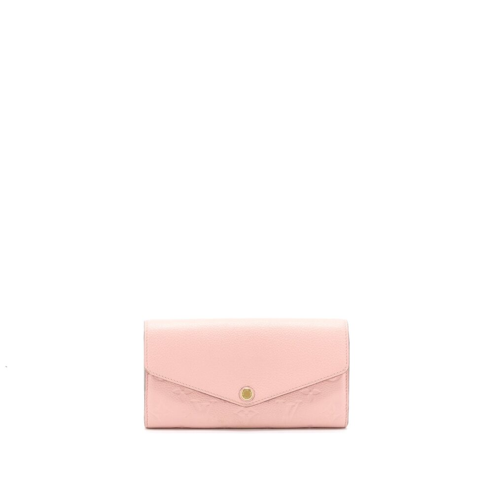 AAA Replica Louis Vuitton LV SARAH WALLET MONOGRAM EMPREINTE LIGHT PINK GHW