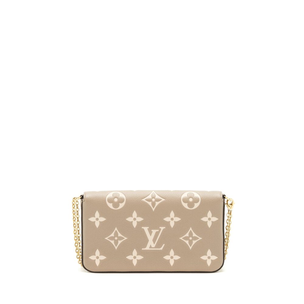 AAA Replica Louis Vuitton LV FELICIE POCHETTE TOURTERELLE/CREME GHW