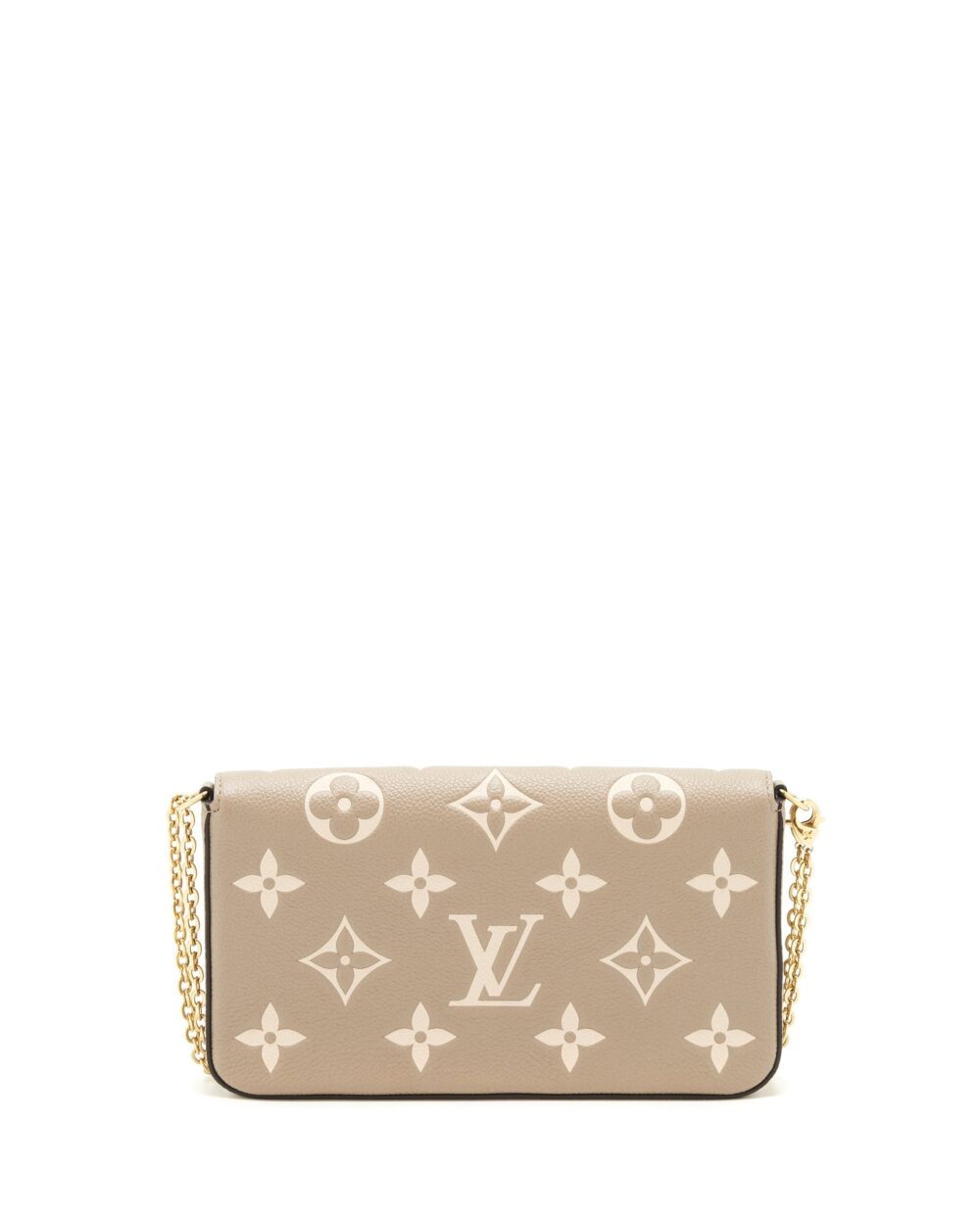 AAA Replica Louis Vuitton LV FELICIE POCHETTE TOURTERELLE/CREME GHW