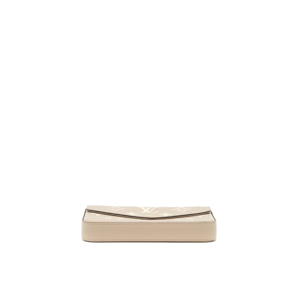 AAA Replica Louis Vuitton LV FELICIE POCHETTE TOURTERELLE/CREME GHW