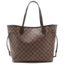 AAA Replica Louis Vuitton LV NEVERFULL MM DAMIER EBENE CANVAS /ROSE BALLERINE