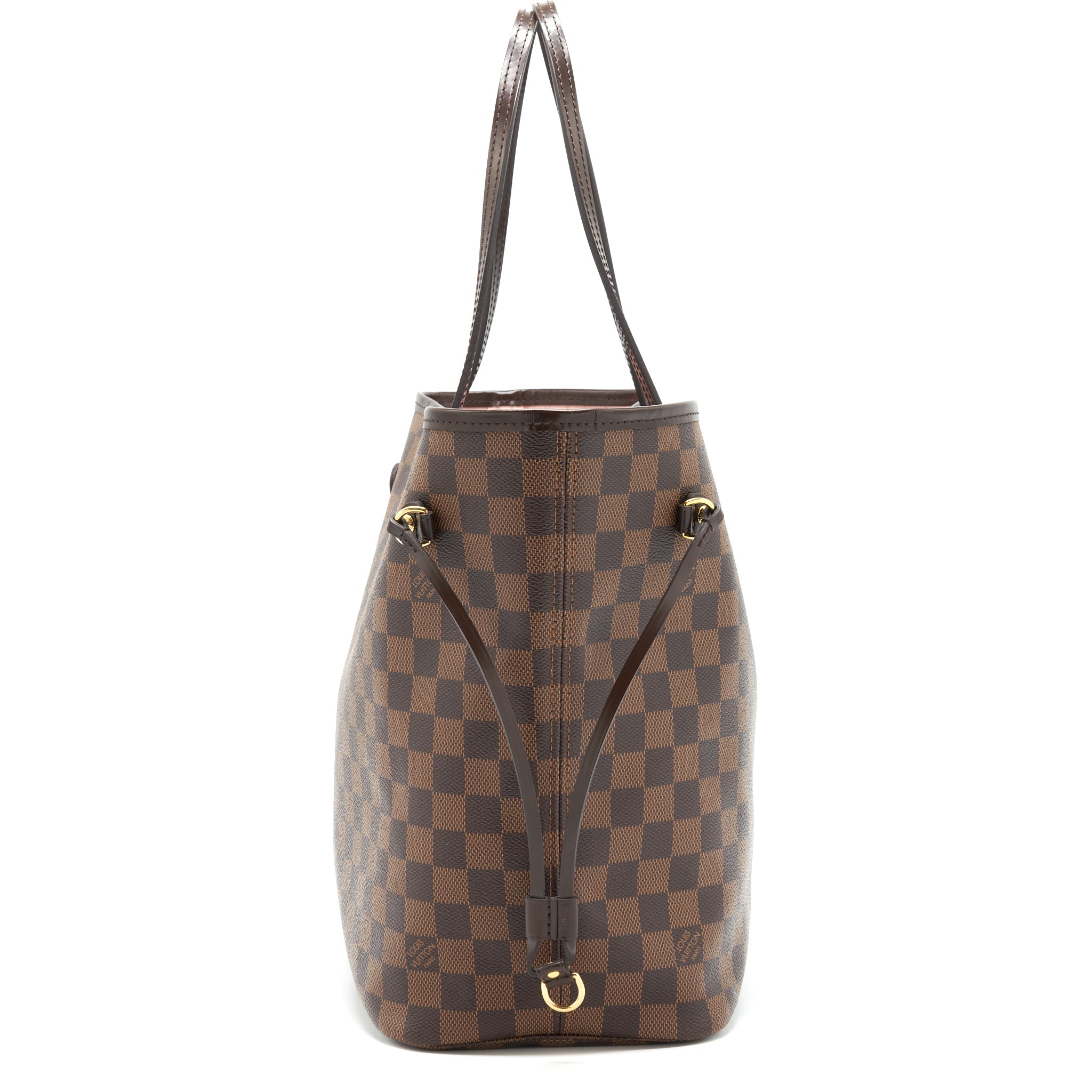 AAA Replica Louis Vuitton LV NEVERFULL MM DAMIER EBENE CANVAS /ROSE BALLERINE