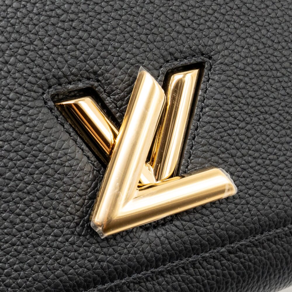 AAA Replica Louis Vuitton LV TWIST ONE HANDLE PM TAURILLON LEATHER BLACK/PINK GHW