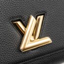 AAA Replica Louis Vuitton LV TWIST ONE HANDLE PM TAURILLON LEATHER BLACK/PINK GHW