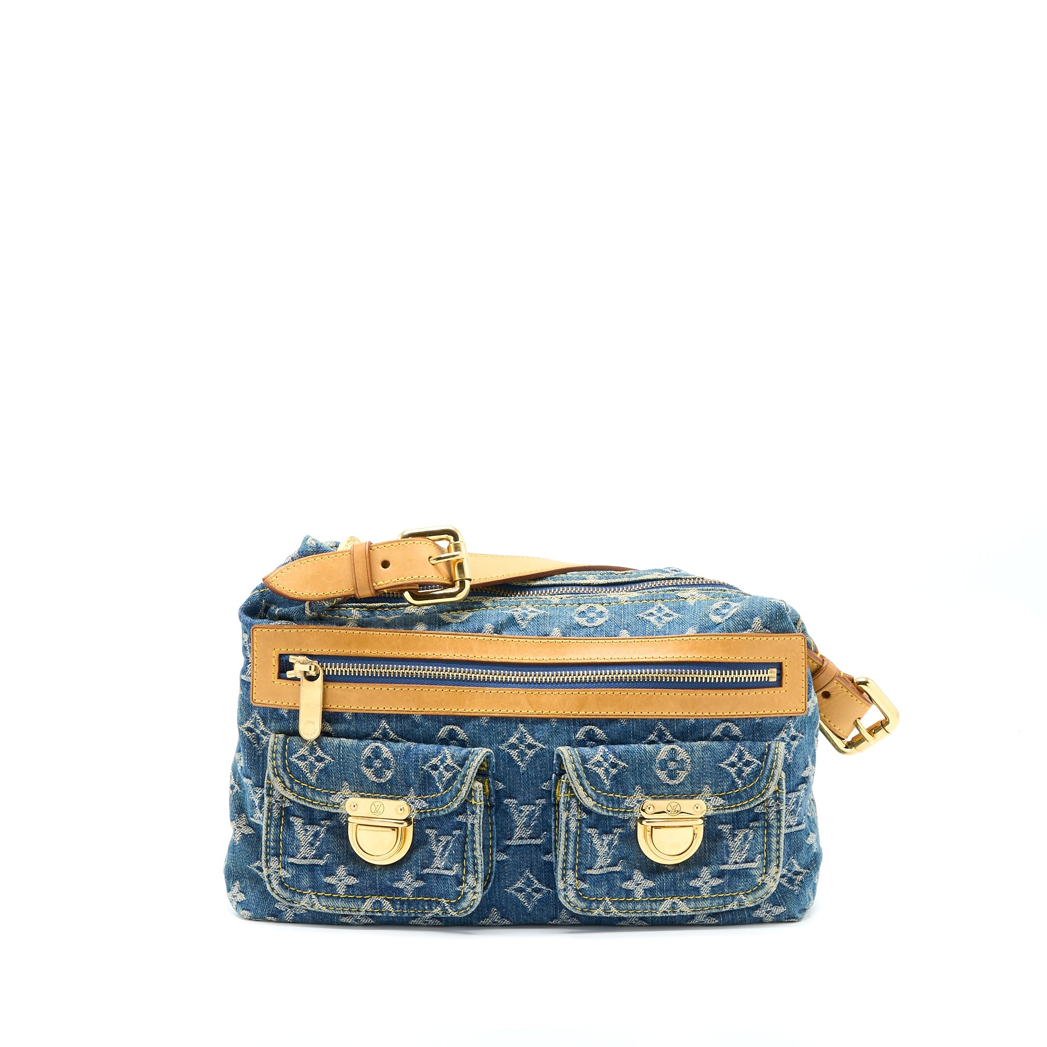 AAA Replica Louis Vuitton LV VINTAGE BAGGY BAG MONOGRAM DENIM GHW