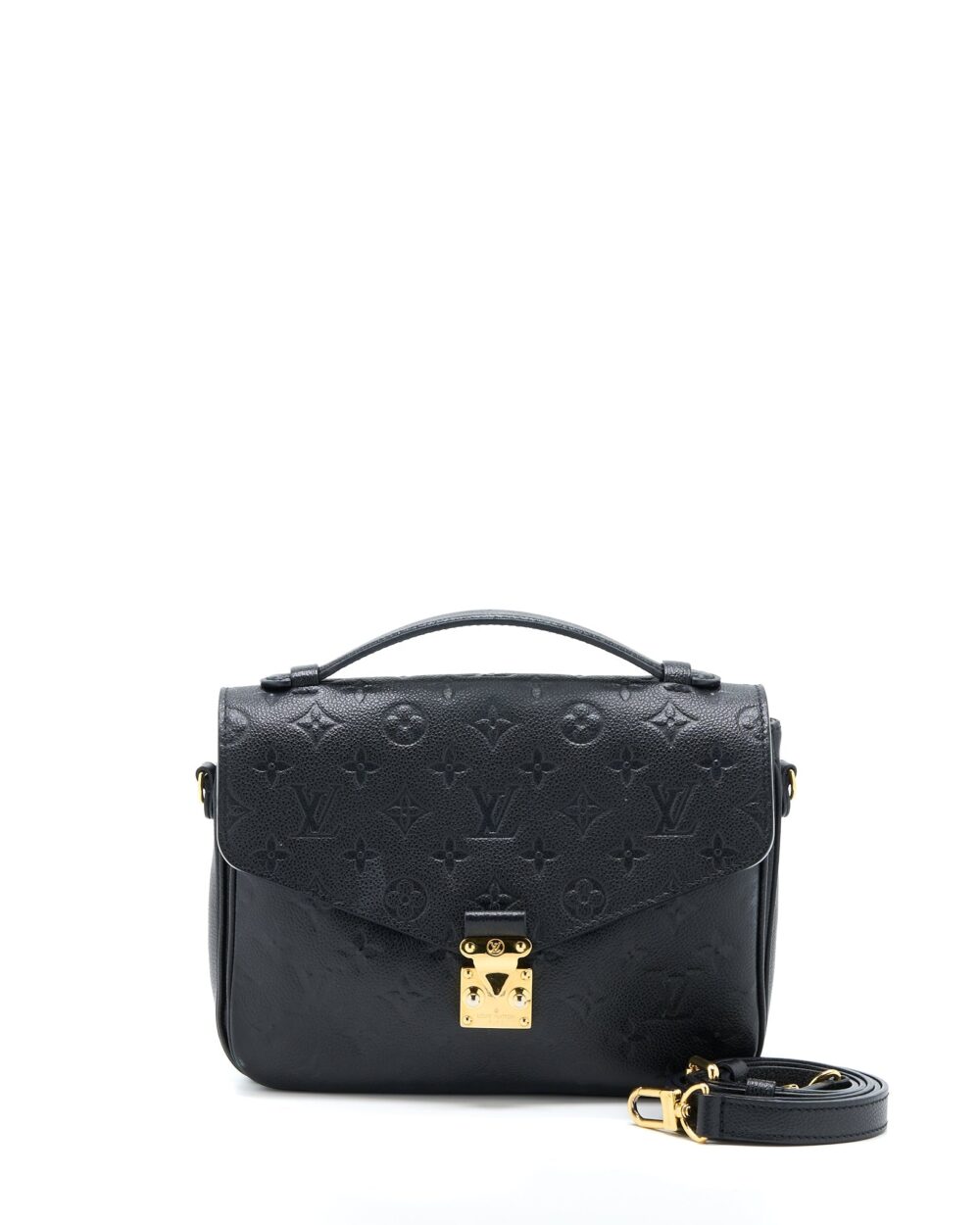 AAA Replica Louis Vuitton LV POCHETTE MÉTIS MONOGRAM EMPREINTE BLACK GHW