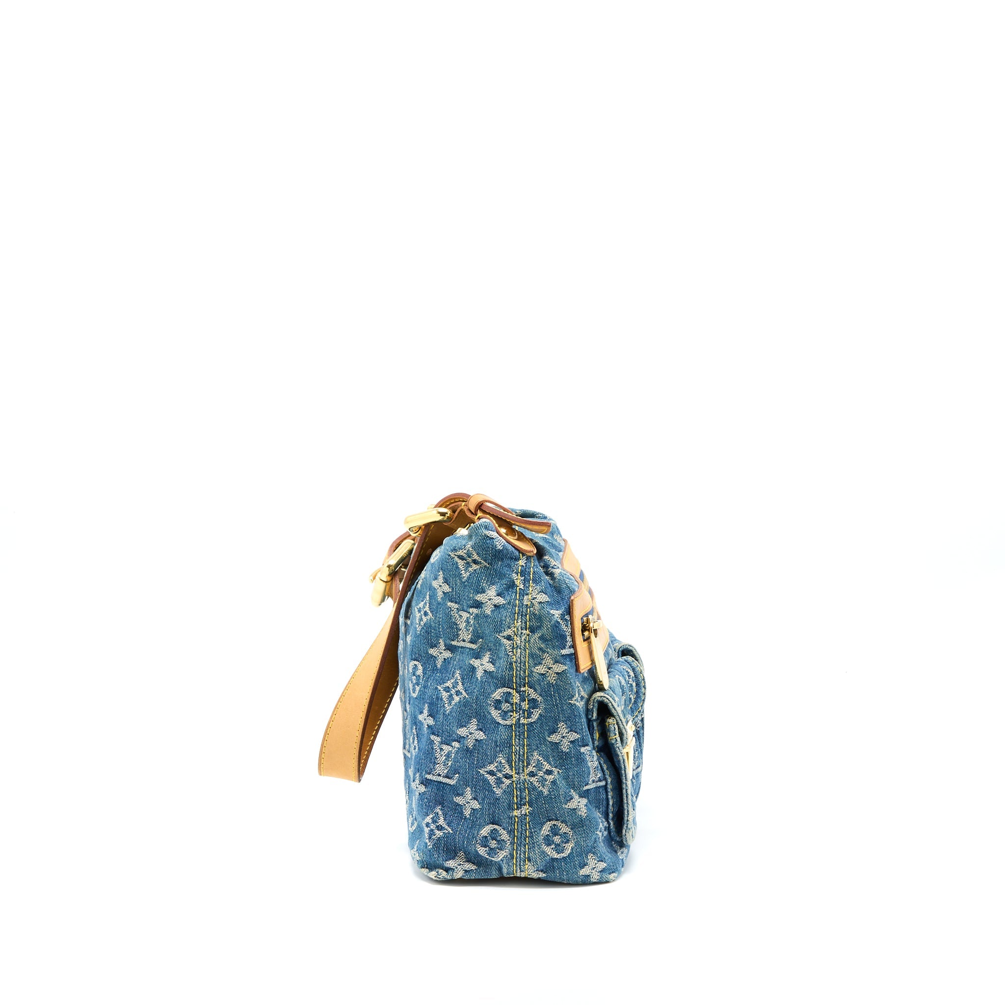 AAA Replica Louis Vuitton LV VINTAGE BAGGY BAG MONOGRAM DENIM GHW