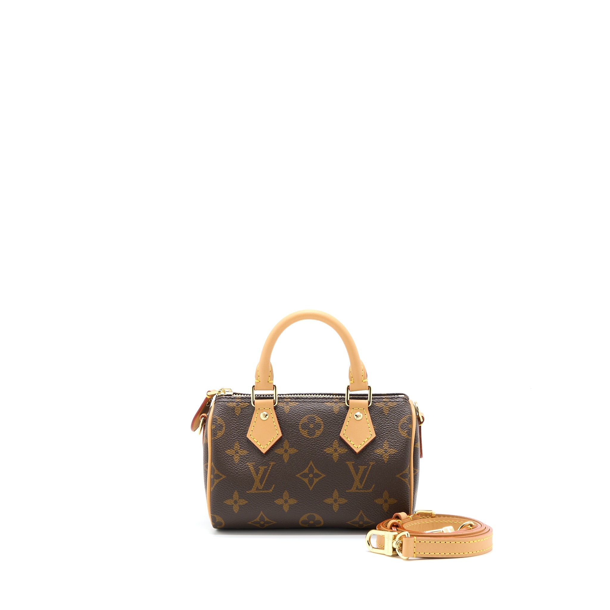 AAA Replica Louis Vuitton LV NANO SPEEDY MONOGRAM CANVAS GHW (NEW VERSION)