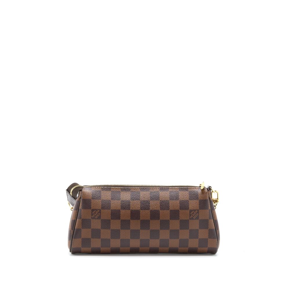 AAA Replica Louis Vuitton LV EVA CLUTCH DAMIER EBENE GHW