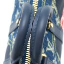 AAA Replica Louis Vuitton LV KEEPALL XS MONOGRAM DENIM/LEATHER BLUE GHW