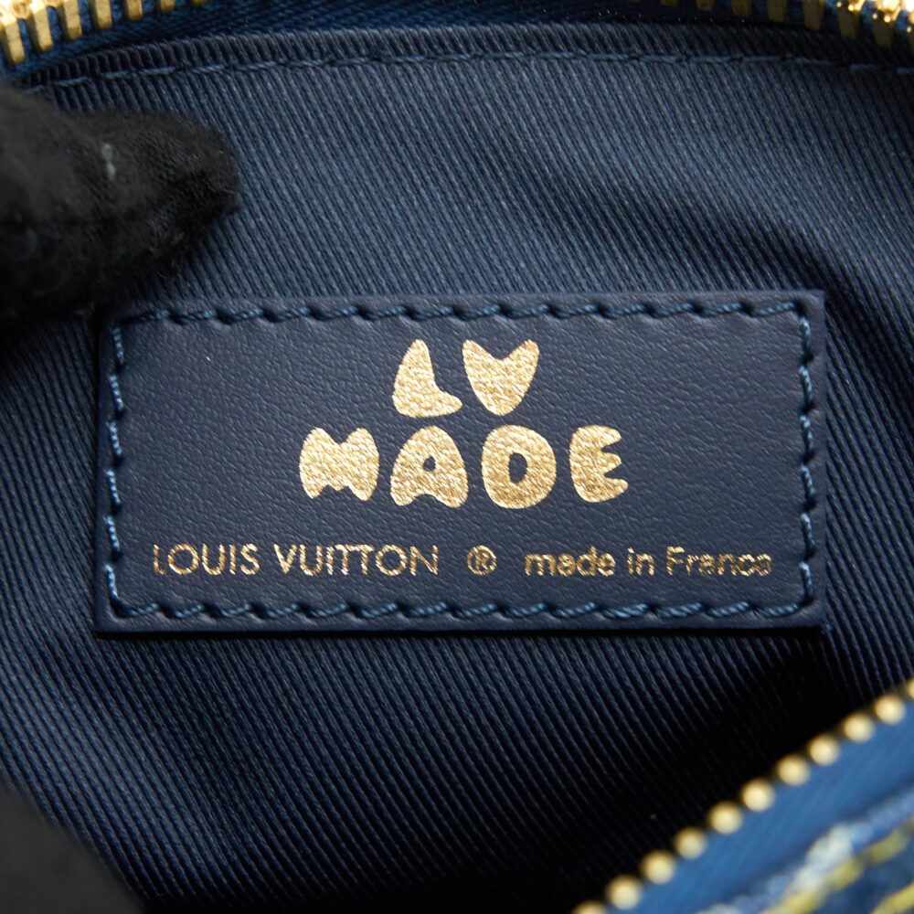 AAA Replica Louis Vuitton LV KEEPALL XS MONOGRAM DENIM/LEATHER BLUE GHW