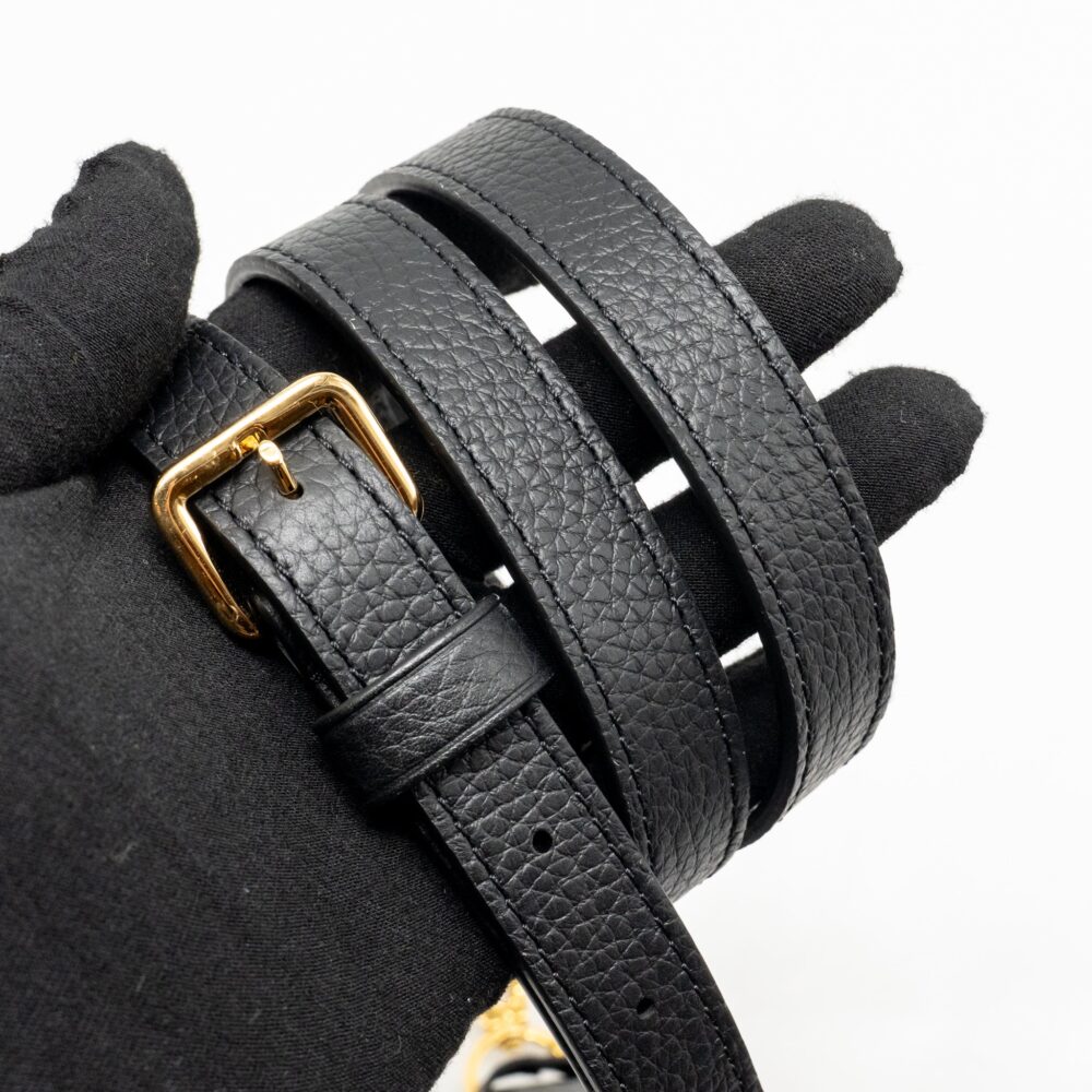 AAA Replica Louis Vuitton LV CAPUCINES MM TAURILLON LEATHER BLACK GHW