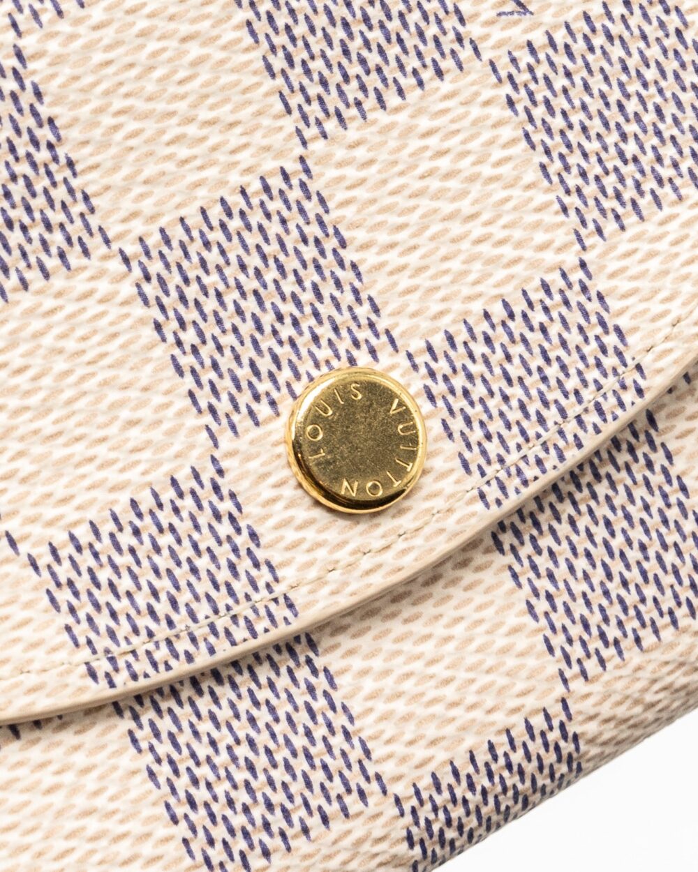 AAA Replica Louis Vuitton LV ROSALIE COIN PURSE DAMIER AZUR CANVAS GHW